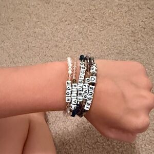 Faith-Inspired Beaded Bracelet Set